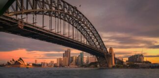 Most Harbour Bridge v Sydney – Největší železniční most v Austrálii harbour bridge sydney austrálie